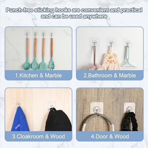 Ninth Five 30 Pack Adhesive Wall Hooks - Image 6