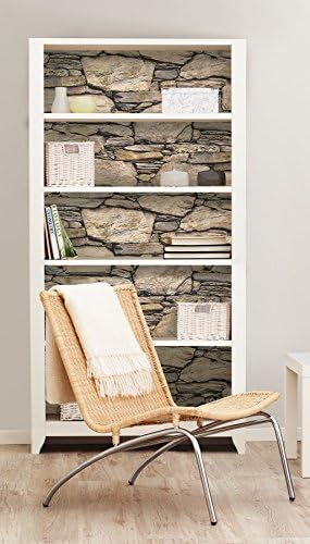 NuWallpaper Hadrian Stone Wall Peel and Stick Wallpaper, Removable Wallpaper - Image 6