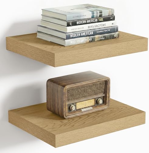 Vivelove 10x10 Inches Floating Shelves Wall Mounted Set of 2 by VIVELOVE