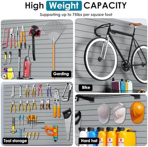 Brakki Slat Wall Paneling 4x4 Ft, Slatwall Garage Organizer Storage System - Image 6