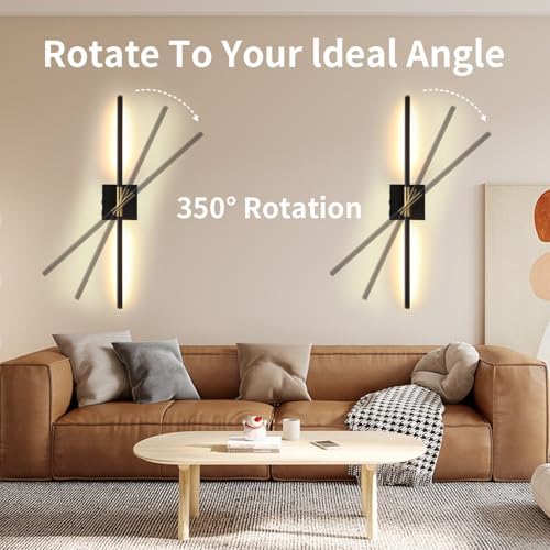 27 in Battery Operated LED Wall Sconces, 10000mAh Rechargeable, 2 Pack - Image 5
