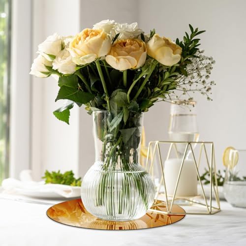 VASUHOME 8" Gold Mirror Centerpieces - Image 3