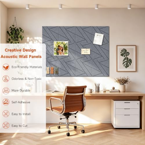 TO-TH Sound Proofing Wall Panels Self-Adhesive Acoustic Panel 12 Pack - Image 4