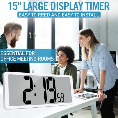 15" Large Digital Wall Clock - Image 6