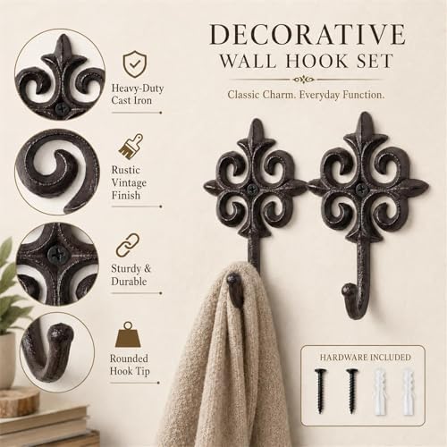 iobiotio Vintage Cast Iron Wall Hook - Image 7