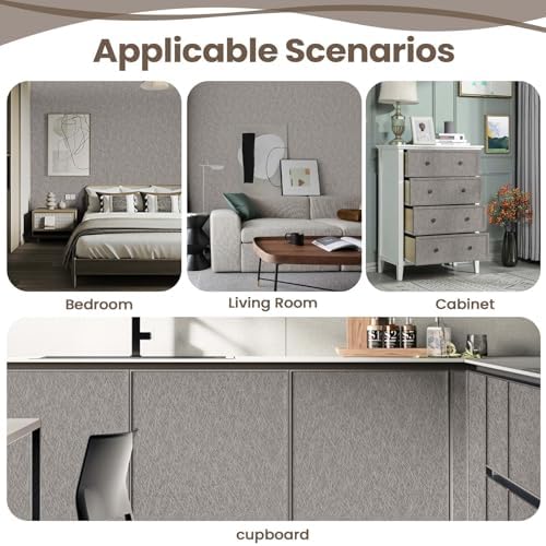 Taupe Peel and Stick Self Adhesive Wallpaper Countertop Contact Paper - Image 2