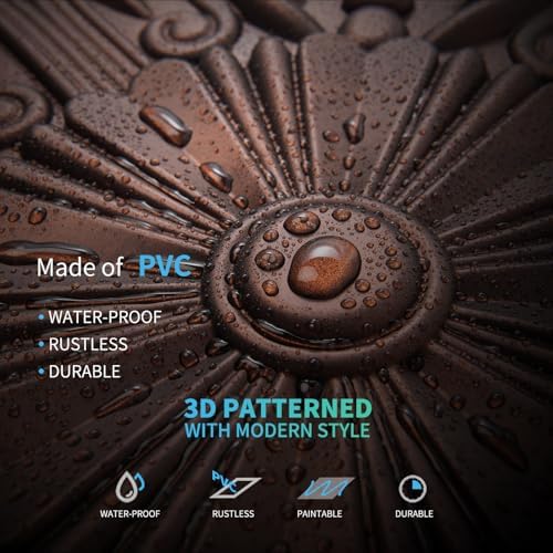 Art3d 24-Pack PVC Drop Ceiling Tiles, 2 x 2 ft, Antique Copper - Image 5