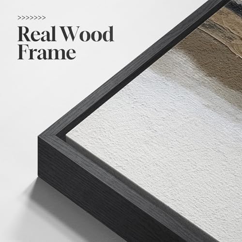 Large Framed Black and White Abstract Wall Art - Image 5