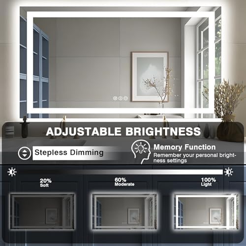 EchosLife 55"x30" LED Bathroom Mirrors - Image 5