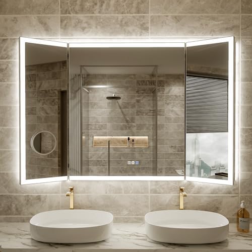 54x36 Trifold Bathroom Mirror by YUGAHompack