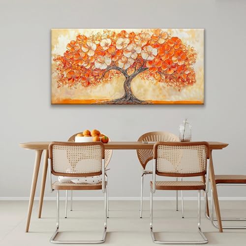 Suconvng Canvas Art Wall Decor Orange Tree Abstract Wall Art - Image 3