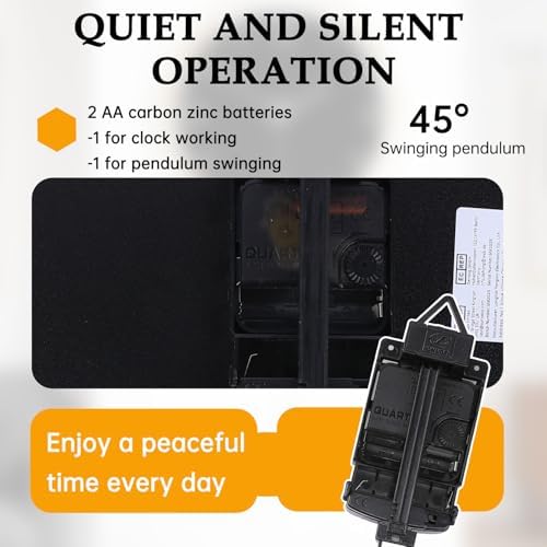 Decorative Wall Clock Silent Non-Ticking Quality Quartz Battery Operated - Image 6
