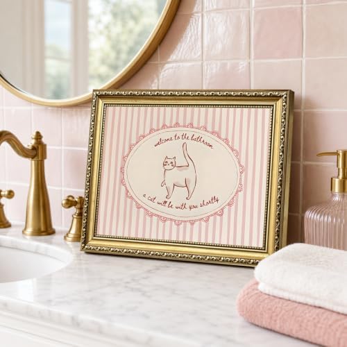 Cute Cat Bathroom Wall Art Welcome to the Bathroom a Cat Will Be - Image 7