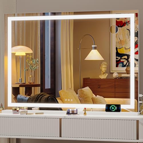Hasipu Vanity Mirror with Lights, Lighted Makeup Mirror with Dimmable 3 Modes by Whatssuitableisthebest