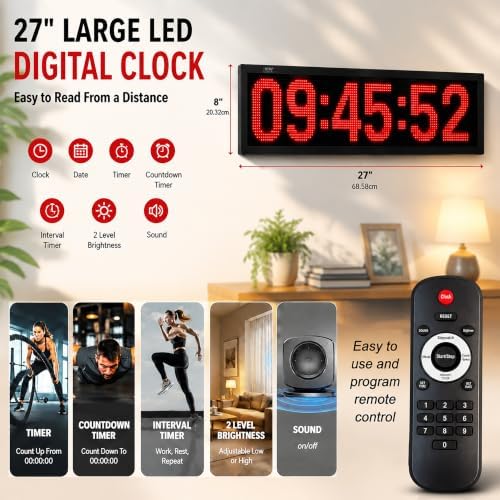 XW big oversized clock/timer 28", indoor and outoor use, - Image 5