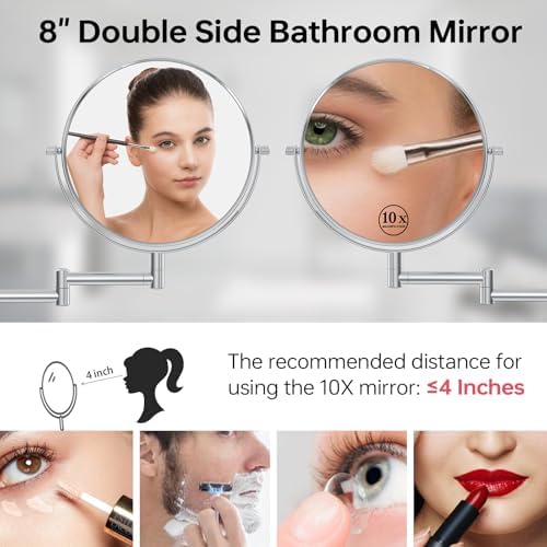8" Wall Mounted Makeup Mirror - Image 5