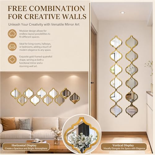 12Pcs Acrylic Mirrors for Wall Decor - Image 5