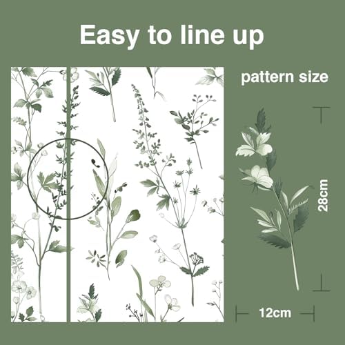 Peel and Stick Wallpaper for Bedroom Green Leaves Self-Adhesive - Image 4