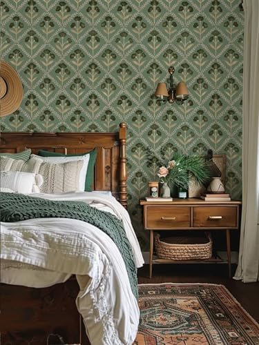 Orainege Peel and Stick Wallpaper Vintage Floral Wallpaper Self Adhesive - Image 2