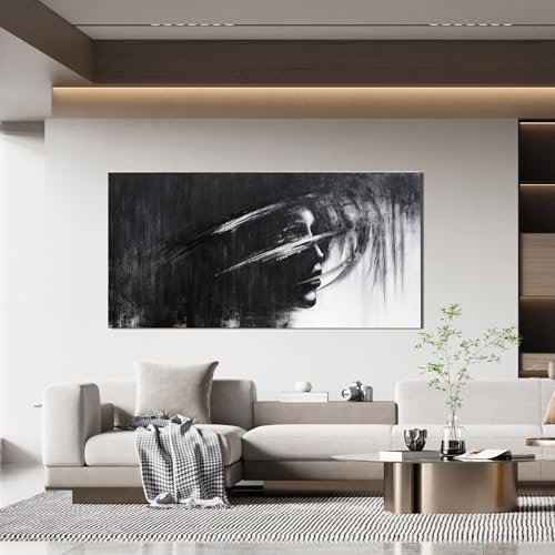 Canvas Wall Art Decor Black and White Abstract Wall Art Prints Wall Art - Image 3