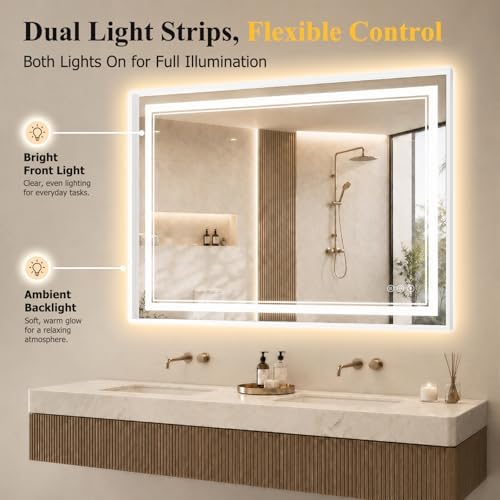 36"x48" LED Bathroom Mirror - Image 3