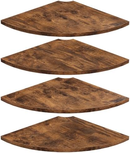 Homode Corner Wall Shelf, 12 Inch Wide Wooden Corner Floating Shelves by Homode
