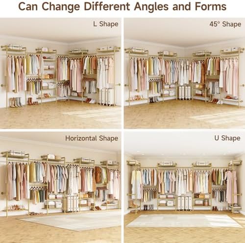 ONBRILL L7 Wall Mounted Industrial Pipe Clothing Rack, Corner Closet System - Image 5