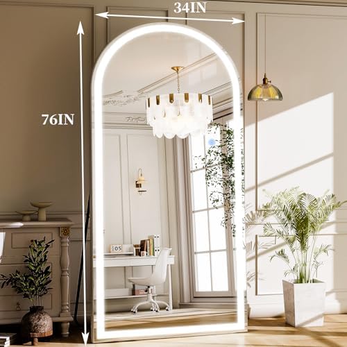 GLSLAND LED Arched Full Length Mirror - Image 7