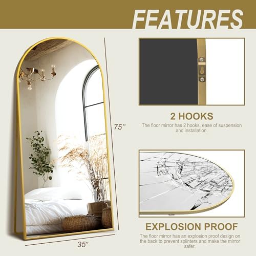 Delma Arched Full Length Mirror - Image 7