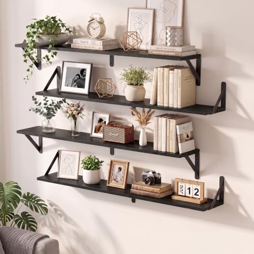 36 Inch Black Wall Shelves 6 Inch Deep - Image 5