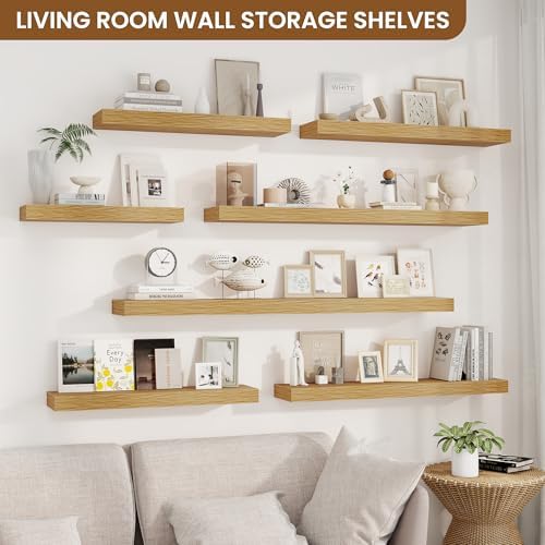 Floating Shelves for Wall, Wall Mounted Wood Shelves - Image 2