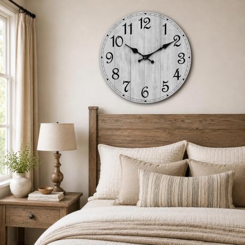10 Inch Wall Clock, Silent Battery Operated Analog Clock - Image 3