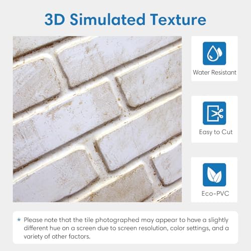 COMSTICKC 3D Faux Brick Peel and Stick Wall Stickers, Ultra-Light - Image 3
