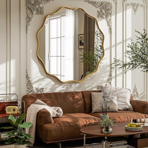 VooBang Gold Scalloped Circle Mirror - Image 2