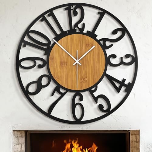 LEIKE 30" Oversized Large Wall Clocks, Non Ticking, Battery Operated Modern by LEIKEWALLCLOCK