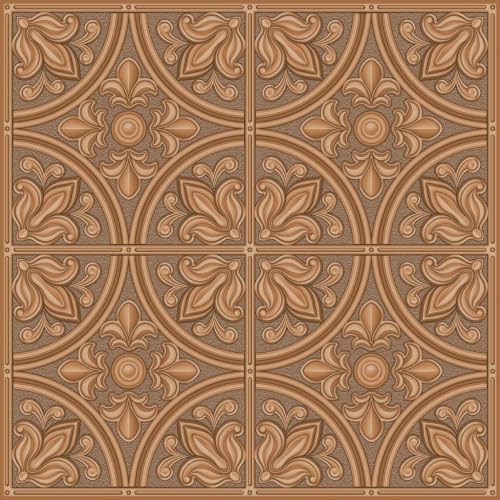 RoomMates TIL4873FLT StickTiles Copper Tin Peel and Stick Tile Backsplash by RoomMates