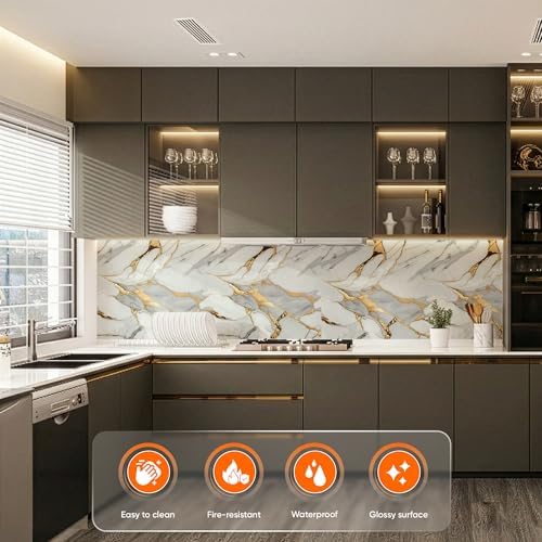 4 Pcs 24"x45" PVC Marble Wall Panels - Image 3
