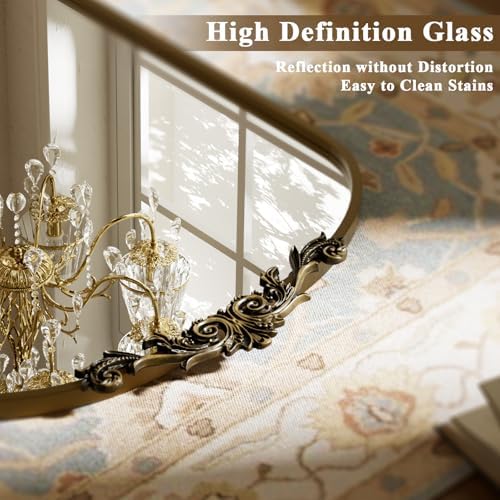 BEAUTYPEAK 56" x 21" Full-Length Baroque Arch Mirror - Image 2
