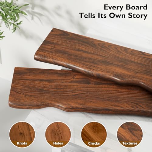 Organic Wavy Edge Floating Shelves, Hidden Brackets, 2 Pack 24 in - Image 5