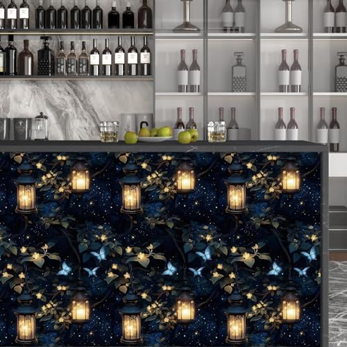 Laatse Dark Floral Black Forest Wallpaper Peel and Stick 17.5''x118'' - Image 3