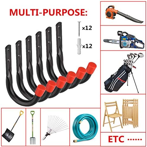 Heavy Duty Utility Garage Storage Hooks, Universal Wall Mount J Organizer - Image 3