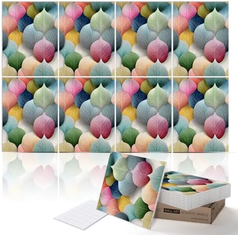 PINWELIFE® Acoustic Art Tiles – 8-Pack 12"x16" Sound Absorbing Panels, Seamless by PinwelifeWallArt%EF%BD%9CAcousticPanels