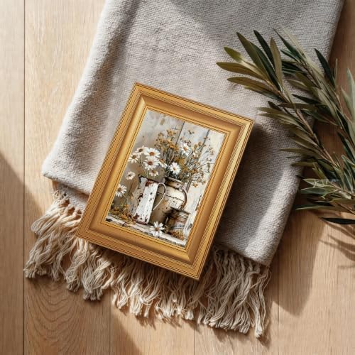 EJPFOGV Rustic Farmhouse Daisy Floral Framed Canvas Wall Art 8x10 inches - Image 5