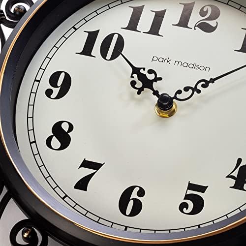 Park Madison Decorative Iron Style Wall Clock 12 Inch Silent Battery Operated - Image 4