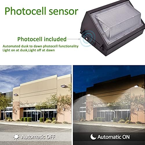 120W LED Wall Pack Light Dusk to Dawn 5000K 15600LM ETL Listed - Image 3