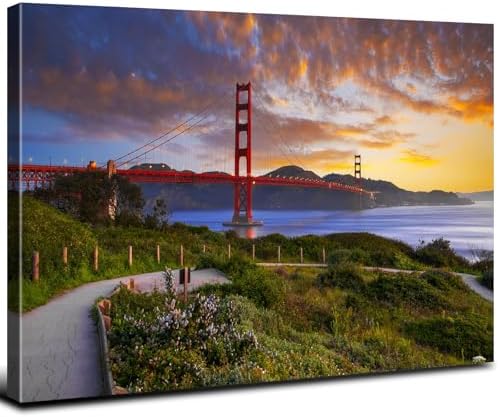 Golden Gate Bridge Canvas Wall Art by AREBOLOLLC