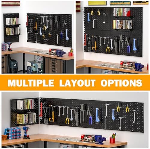 Pegboard Smith Metal Pegboard Panels, Wall-Mounted Pegboard Organizer System - Image 6