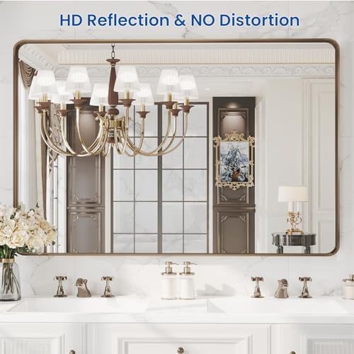WEER Bronze Bathroom Vanity Mirror 55X36 Inch - Image 2