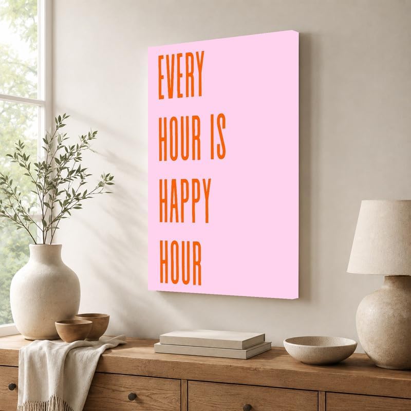 InkFlow Posters Every Hour Happy Hour Canvas Poster - Image 4