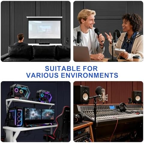 Garvee 2-Pack Acoustic Panels 48"X24"X2" Sound Proof Foam Panels - Image 4